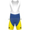 Completo Maglia + Pantaloncino con bretelle 2022 Sport Vlaanderen-Baloise Manica Corta Giallo Blu Bianco